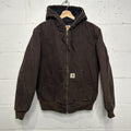 Y2K Carhartt Quilted Hooded Active Jacket “Dark Brown” WJ130 DKB Women’s XS