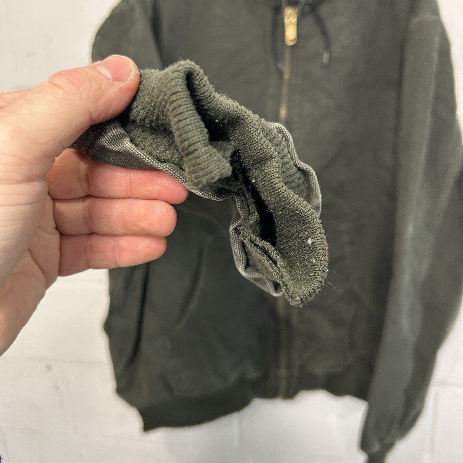 Vintage Carhartt Quilted Hooded Active Jacket “Moss” J130 MOS Men’s X-Large