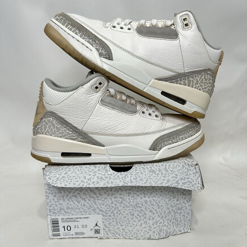 Nike Air Jordan 3 Retro SE Craft “Ivory”  2024 FJ9479-100 Men’s 10 Worn