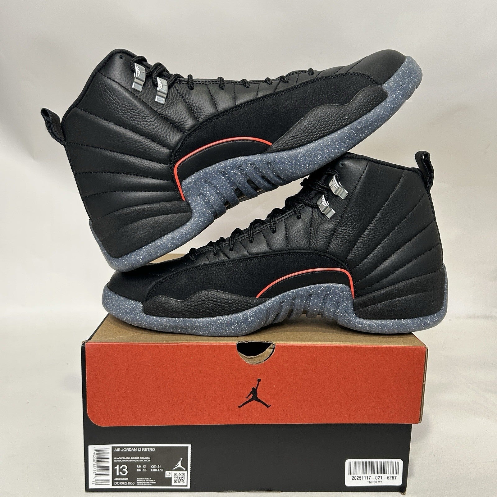 Nike Air Jordan 12 Retro Utility "Grind/Bright Crimson Black" DC1062-006 New