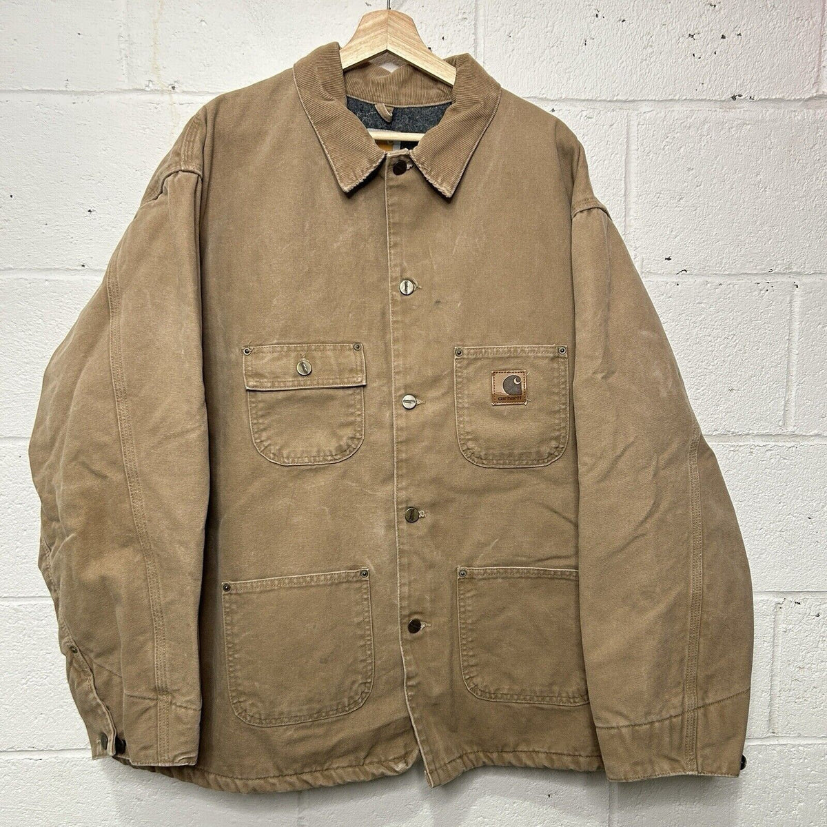 Vintage Carhartt Blanket-Lined Chore Coat “Saddle” C02 SDL