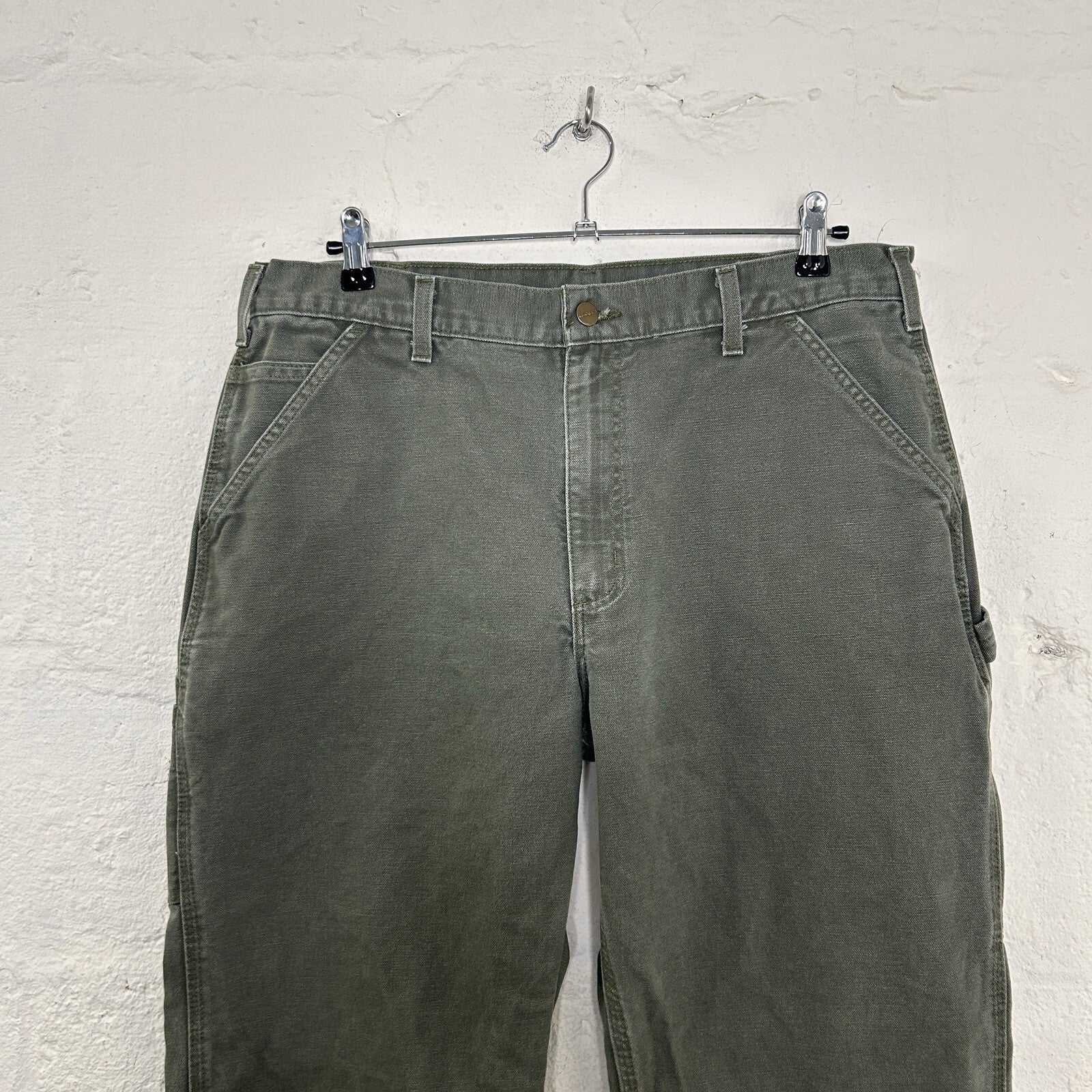 Carhartt Dungaree Fit Carpenter Pants “Moss Green” B11 MOS Size 36x30