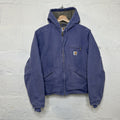 Carhartt Sherpa-Lined Hooded Detroit Jacket “Blue Dusk” WJ141 BDK Women’s Medium
