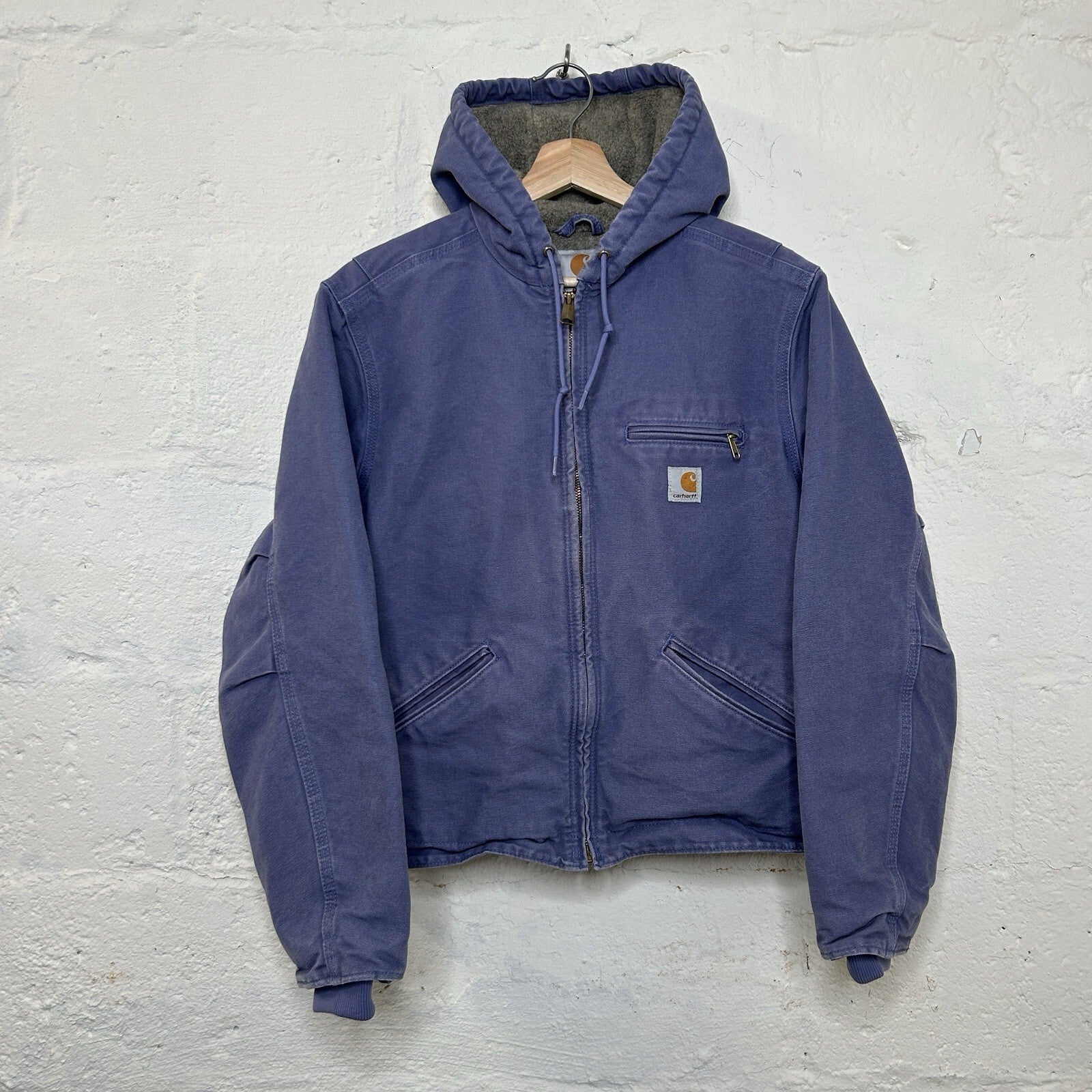 Carhartt Sherpa-Lined Hooded Detroit Jacket “Blue Dusk” WJ141 BDK Women’s Medium