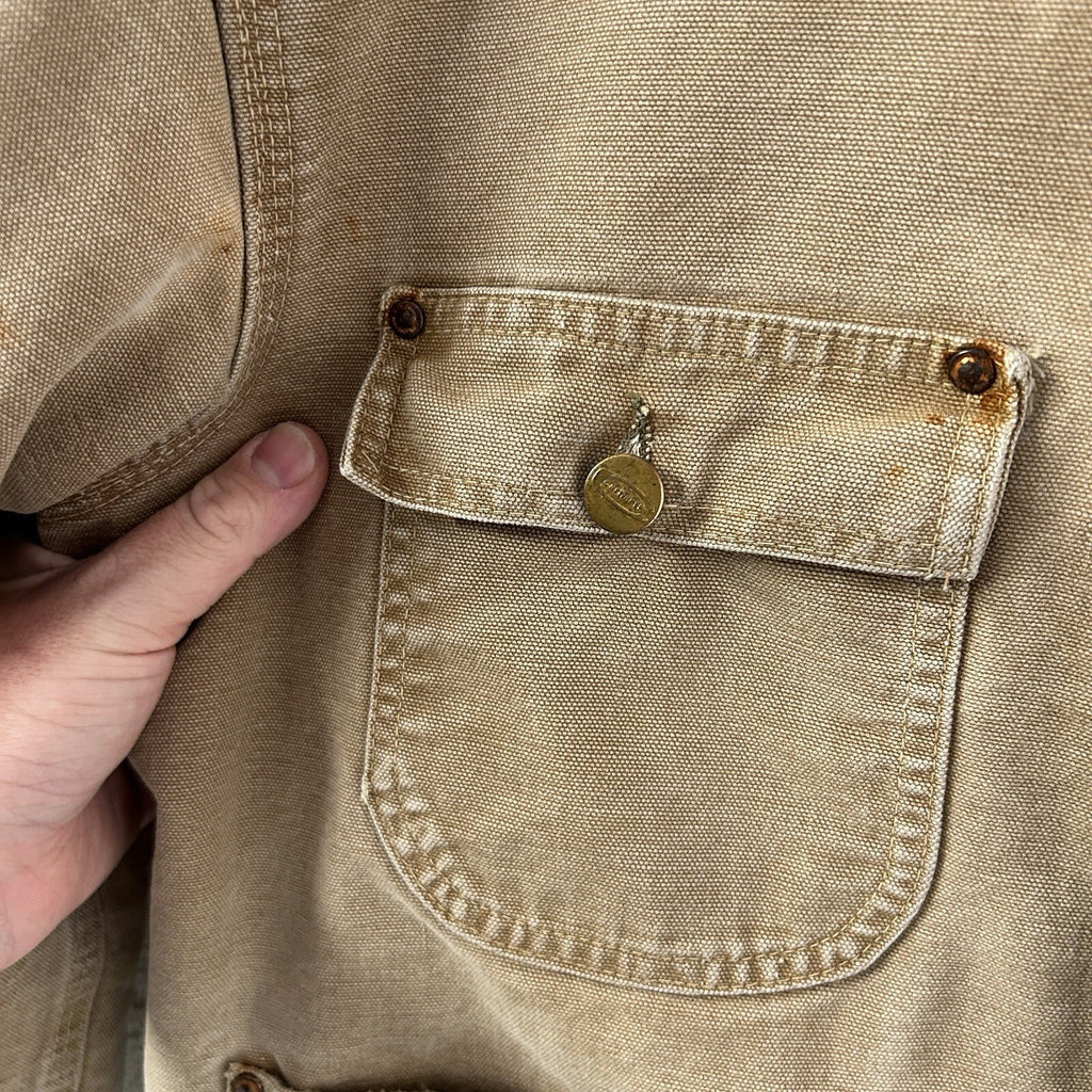 Vintage 60s Carhartt Troy Woolen Mills Blanketed Big C Chore Coat Men’s Medium