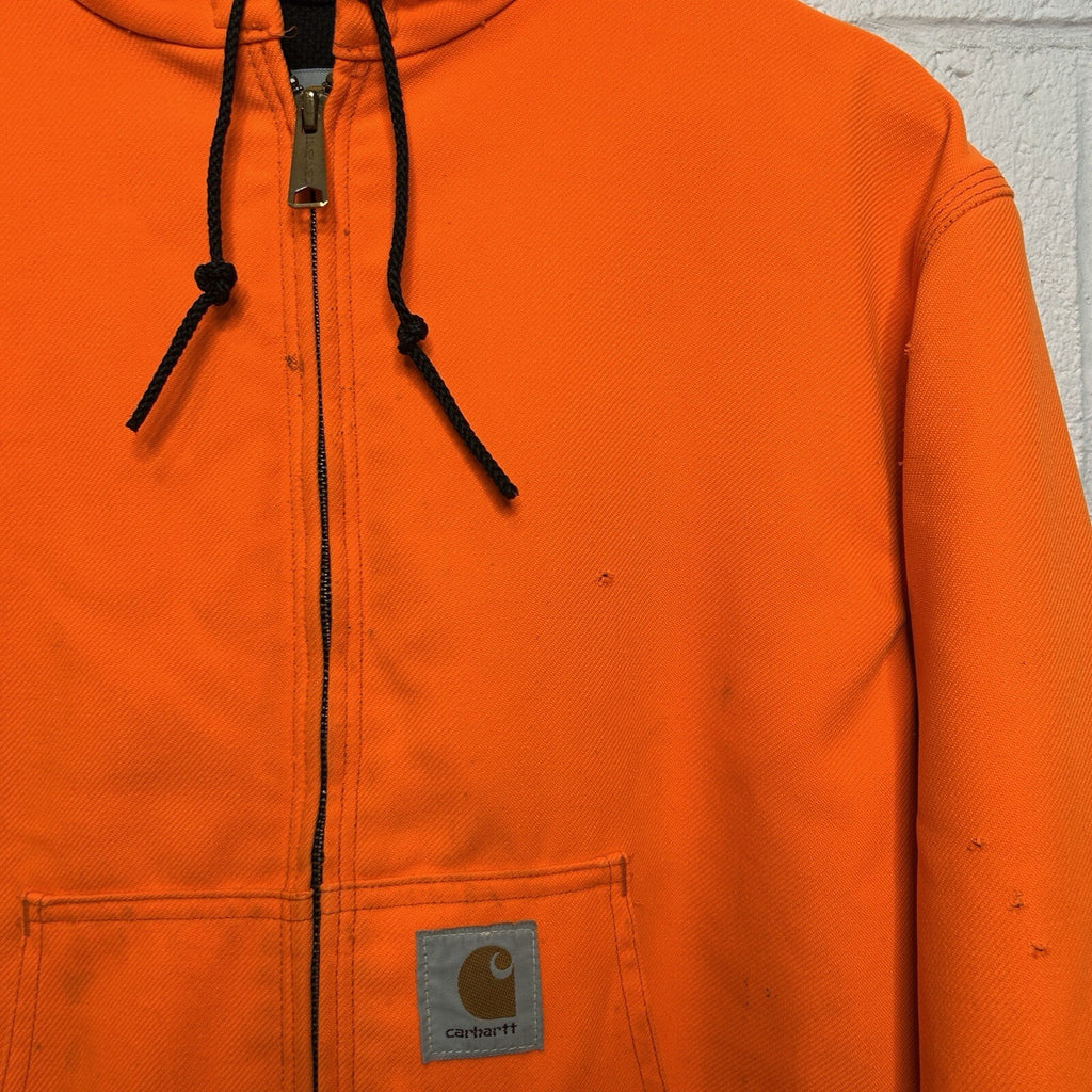 Vintage Carhartt Hooded Active Jacket “Blaze Orange” JRW09 Men’s Medium