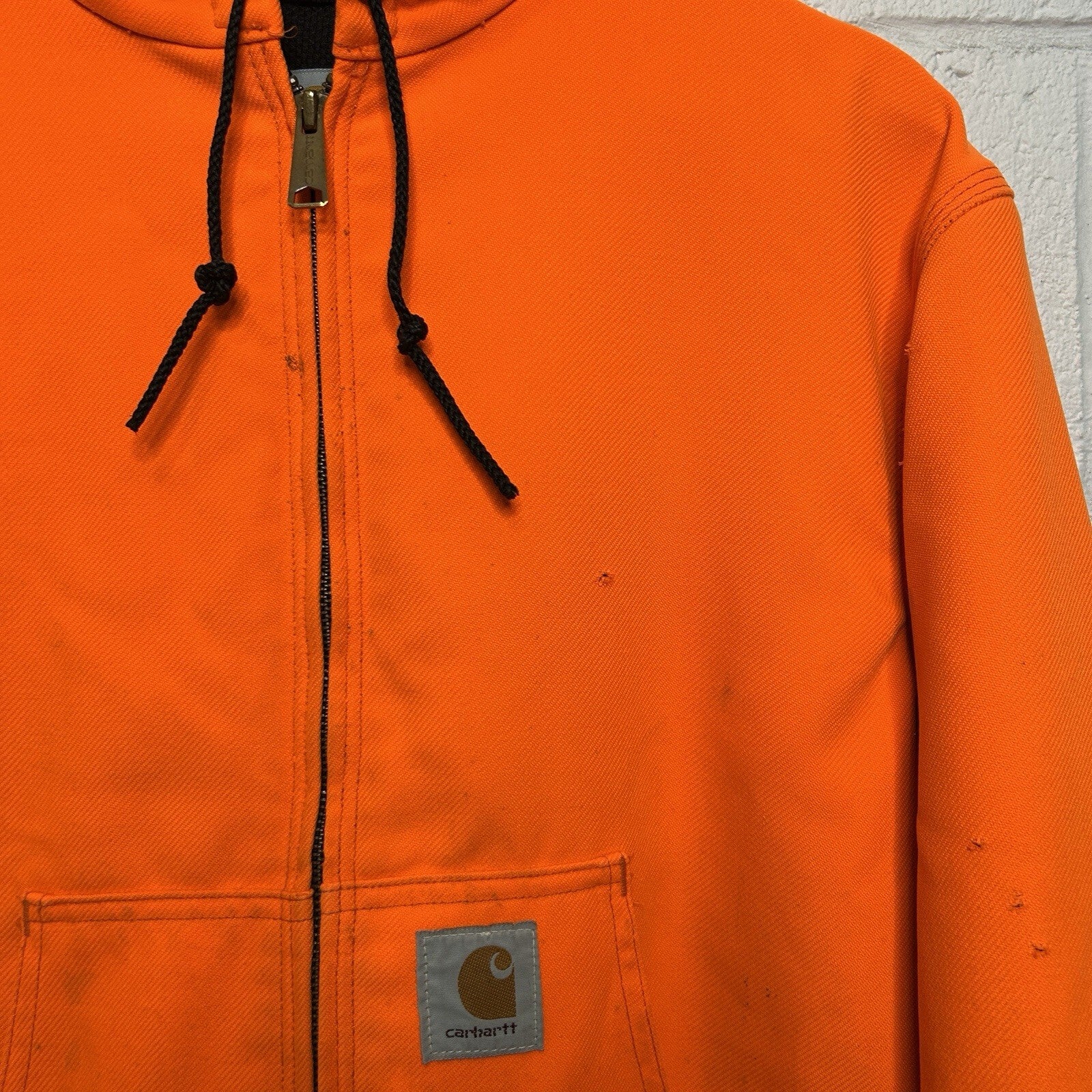 Vintage Carhartt Hooded Active Jacket “Blaze Orange” JRW09 Men’s Medium