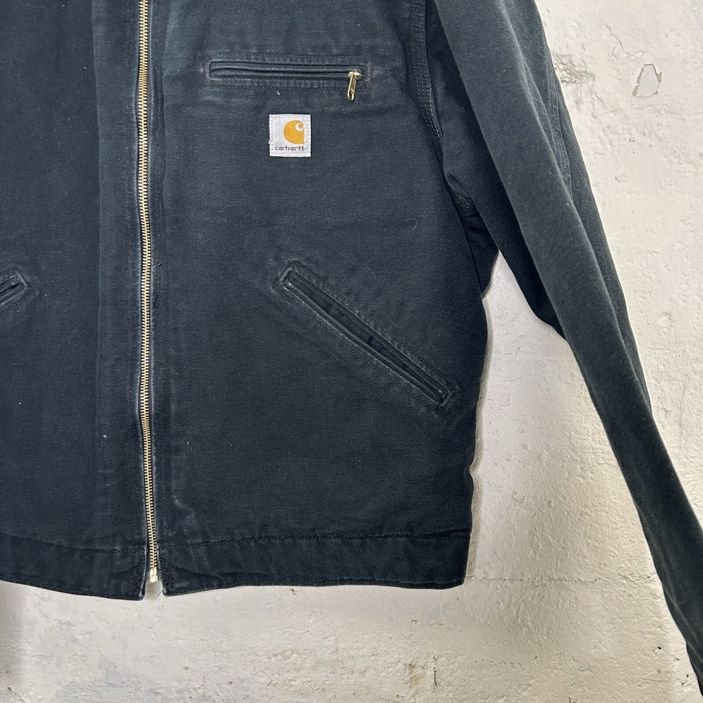 Vintage Faded Carhartt Blanket-Lined Detroit Jacket “Black” J01 BLK Men’s 42/LRG
