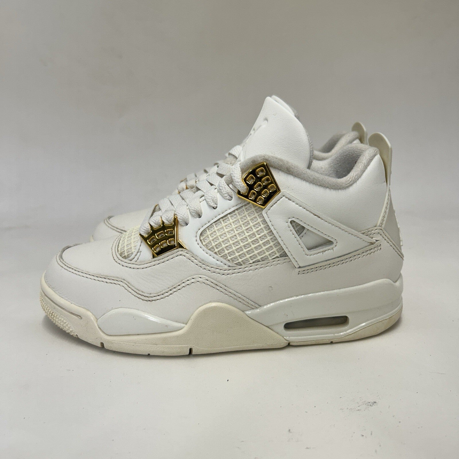 Nike Air Jordan 4 Retro WMNS “Sail Metallic Gold" AQ9129-170 Women’s 6