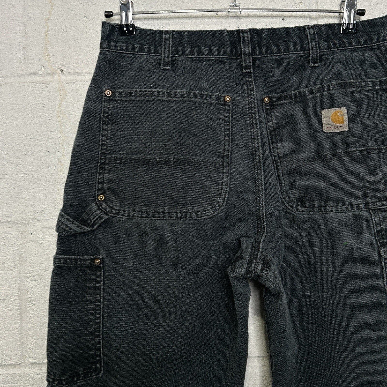 Vintage Faded Carhartt DoubleKnee Carpenter Pants “Black”