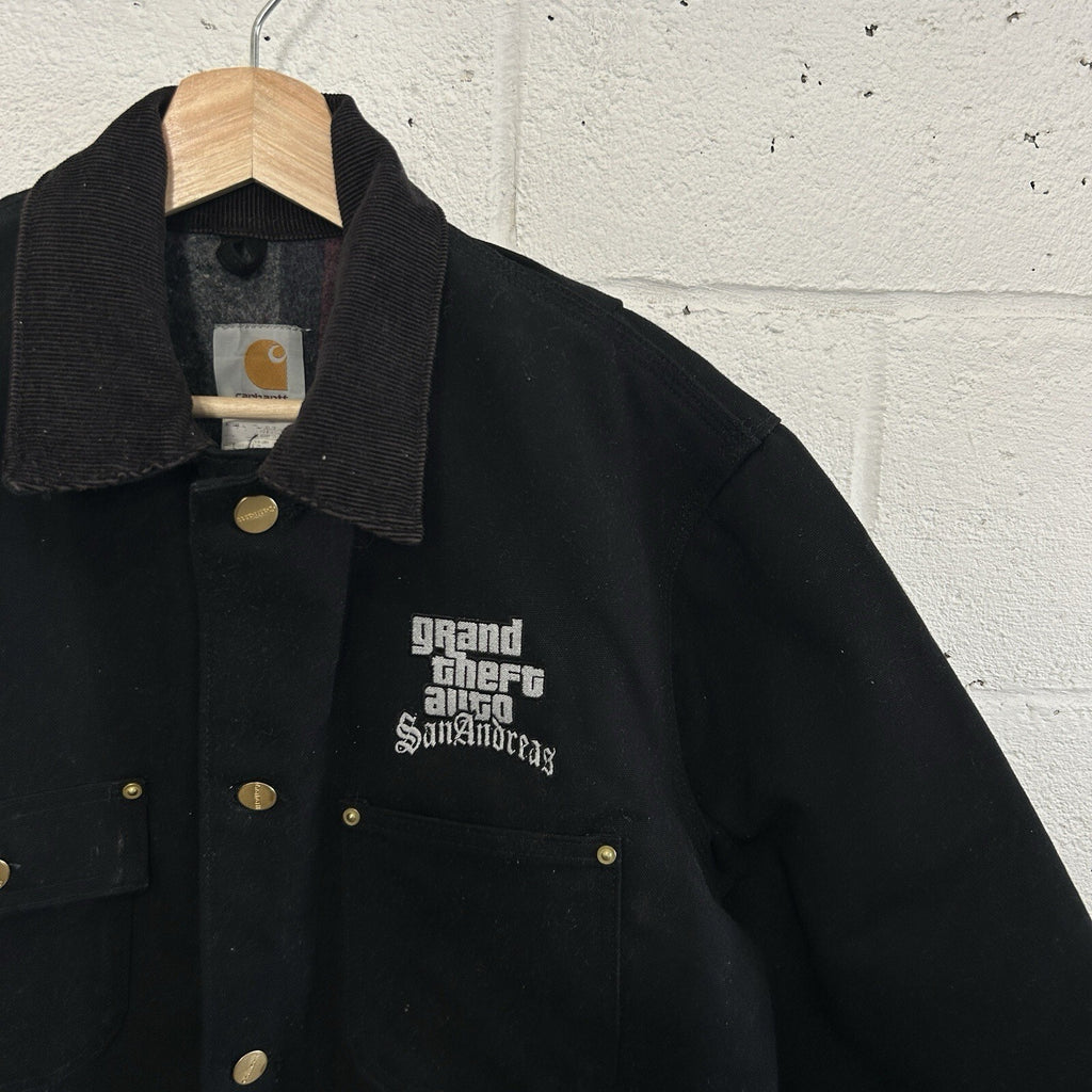 Vintage Carhartt X Rockstar Games GTA San Andreas Chore Coat “Black” C01 BLK