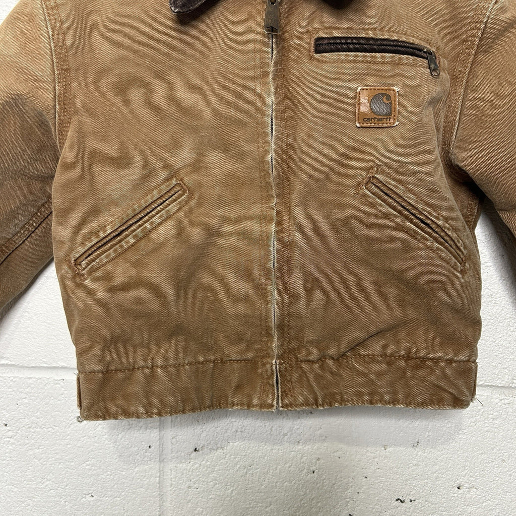 Y2K Carhartt Sherpa-Lined Detroit Jacket “Brown” YYJ97 BRN Youth Medium