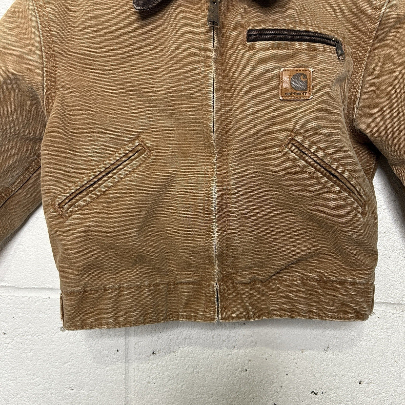 Y2K Carhartt Sherpa-Lined Detroit Jacket “Brown” YYJ97 BRN Youth Medium