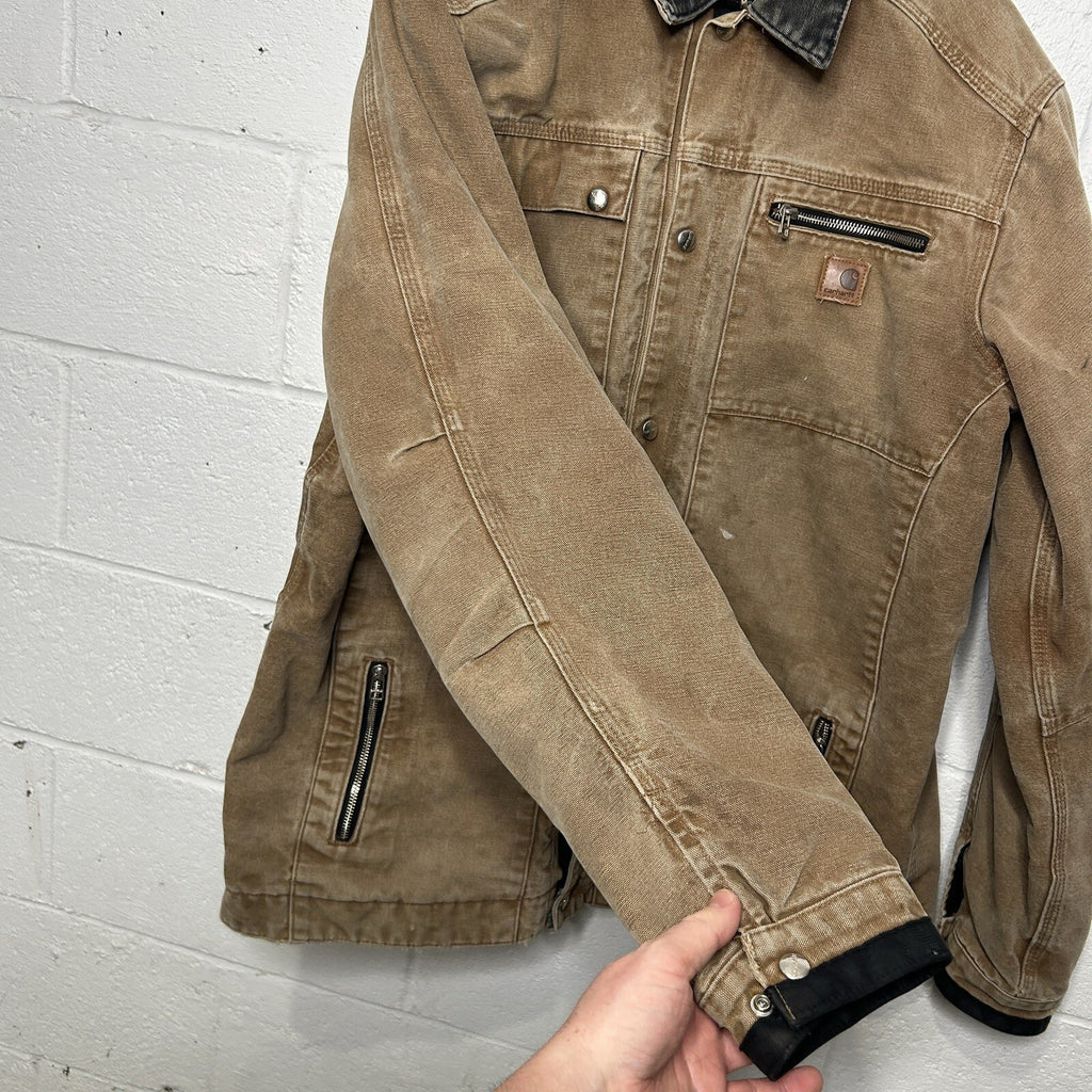 Y2K Carhartt Sandstone Multi-Pocket Jacket “Brown” J285 BRN Men’s Large