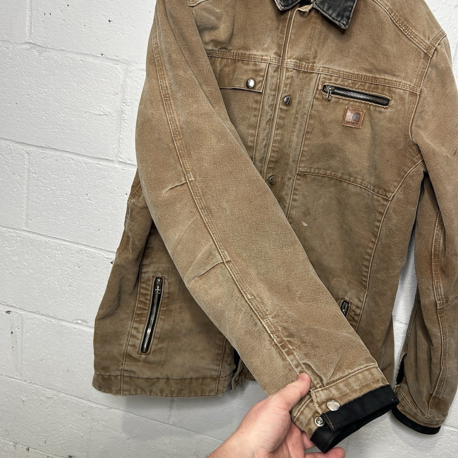 Y2K Carhartt Sandstone Multi-Pocket Jacket “Brown” J285 BRN Men’s Large