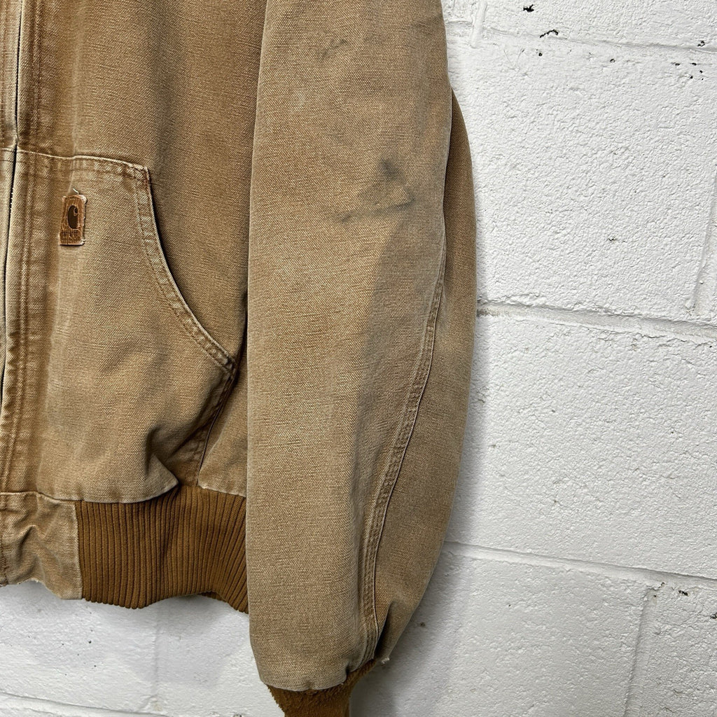 Carhartt Sandstone Quilted Hooded Active Jacket “Brown” J130-211 Men’s Small