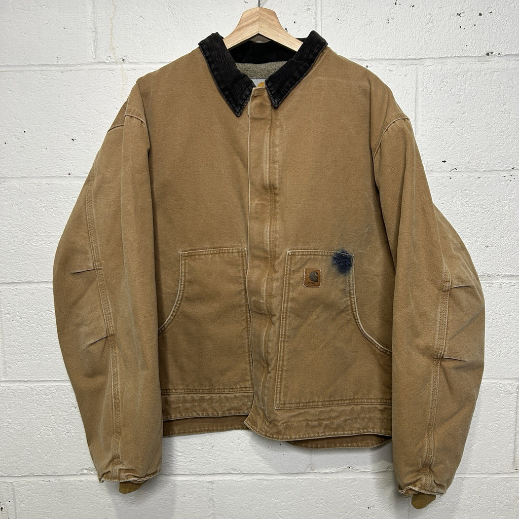 Vintage Carhartt Sherpa-Lined Dearborn Jacket “Camel/Brown” J164 CML Men’s XL