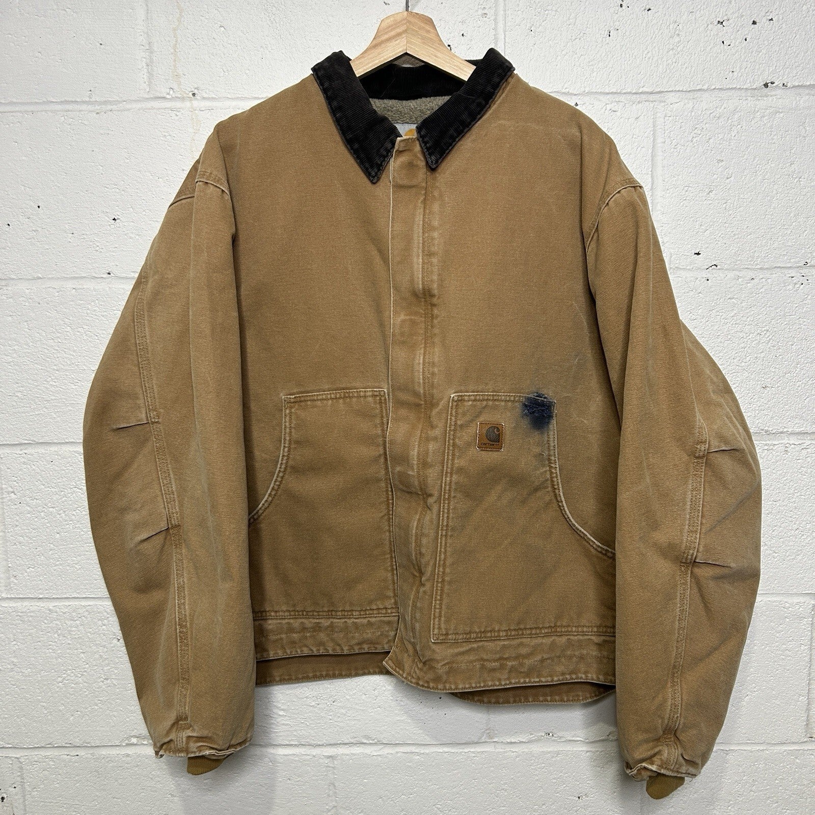 Vintage Carhartt Sherpa-Lined Dearborn Jacket “Camel/Brown” J164 CML Men’s XL