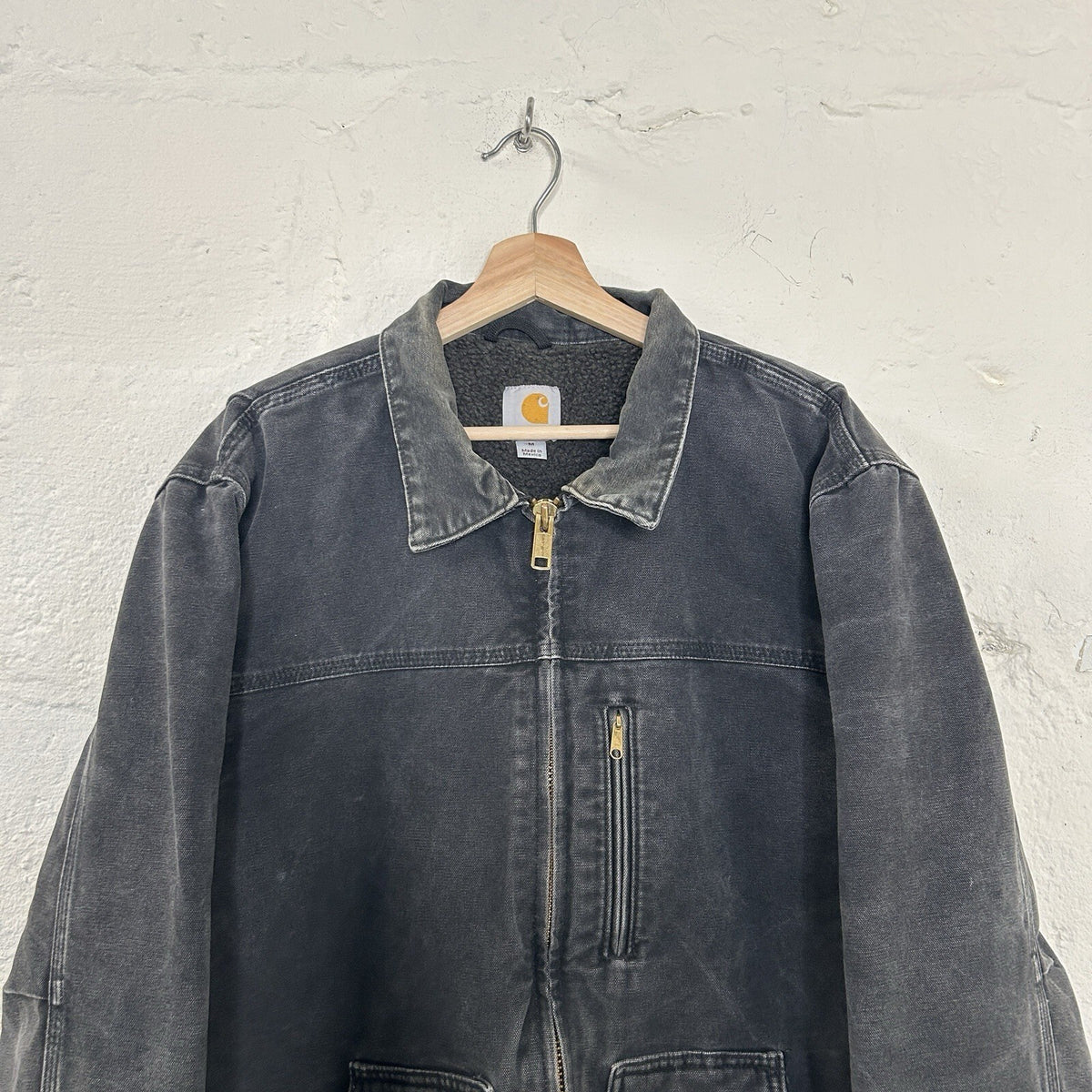 Carhartt Sandstone Sherpa-Lined Ridge Coat “Black” C61 BLK Men’s Medium