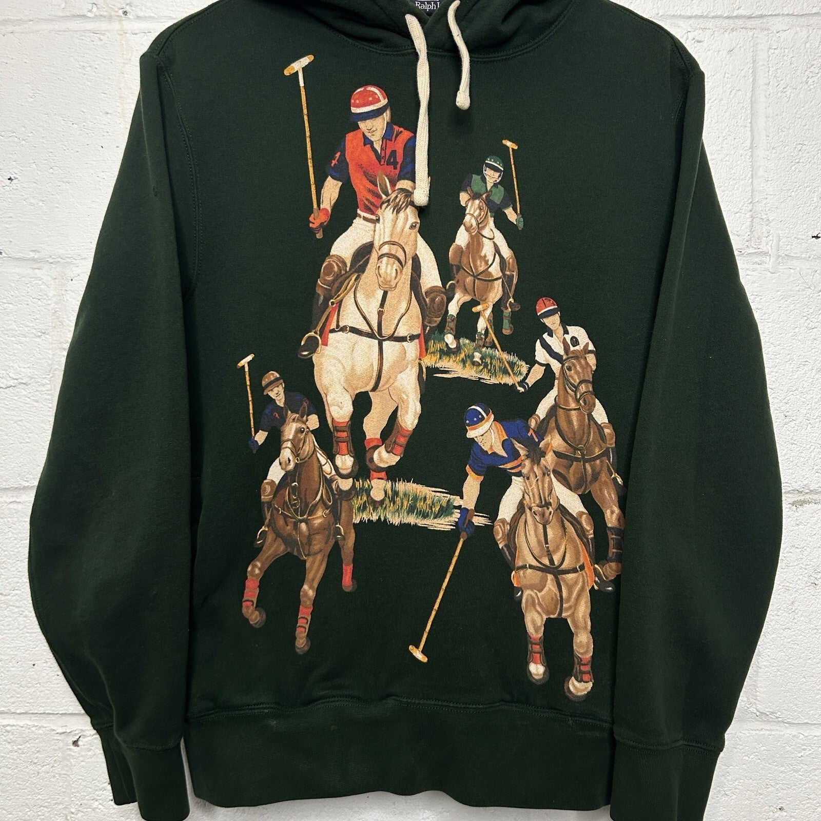 Polo Ralph Lauren Iconic Five Horsemen Hoodie “Green” Men’s Small Worn
