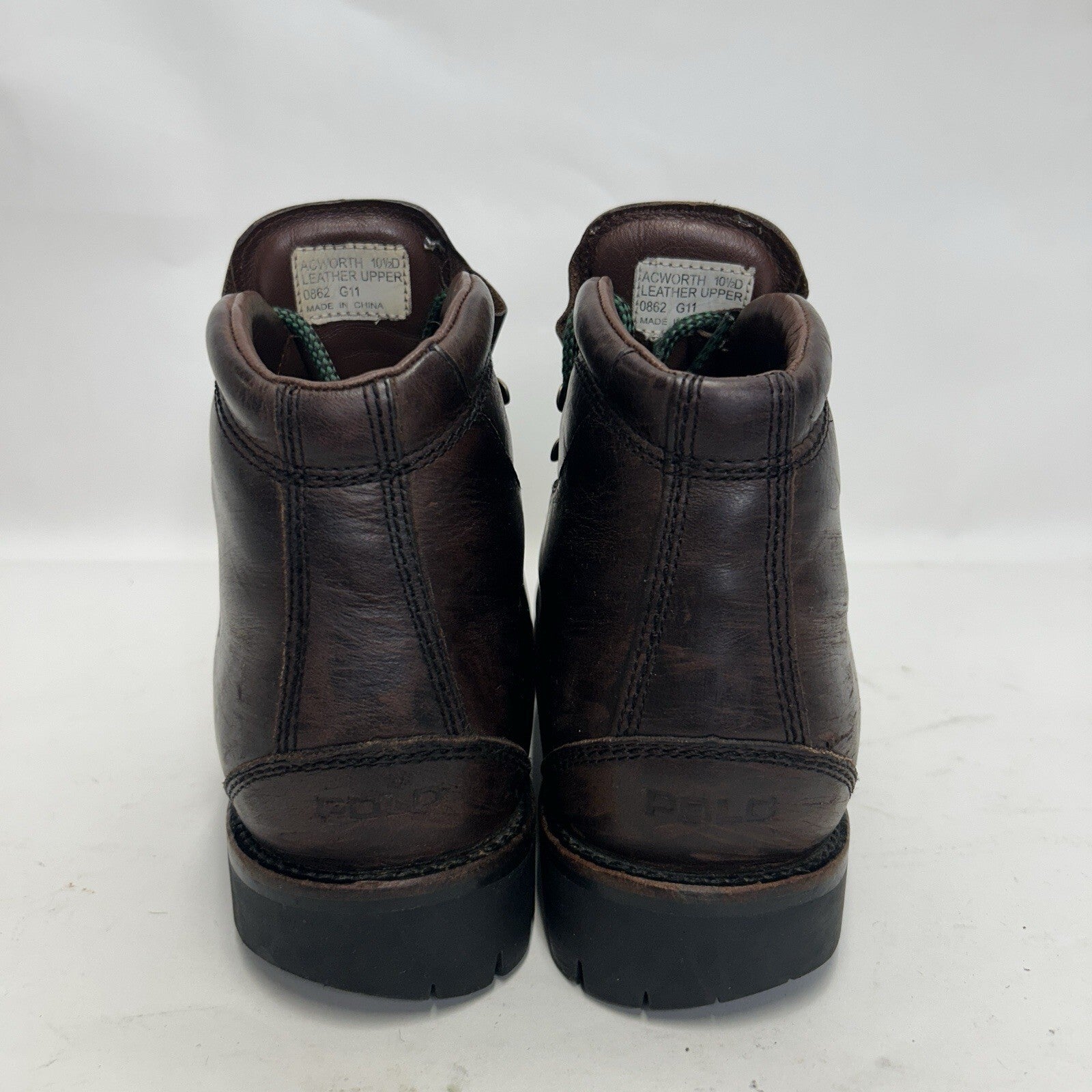 Vintage Polo Ralph Lauren Acworth Calf Leather Hiking Boots “Brown” Men’s 10.5D