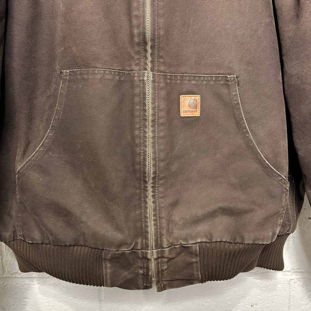 Vintage Carhartt Hooded Active Jacket “Dark Brown” J130 DKB Men’s X-Large Worn