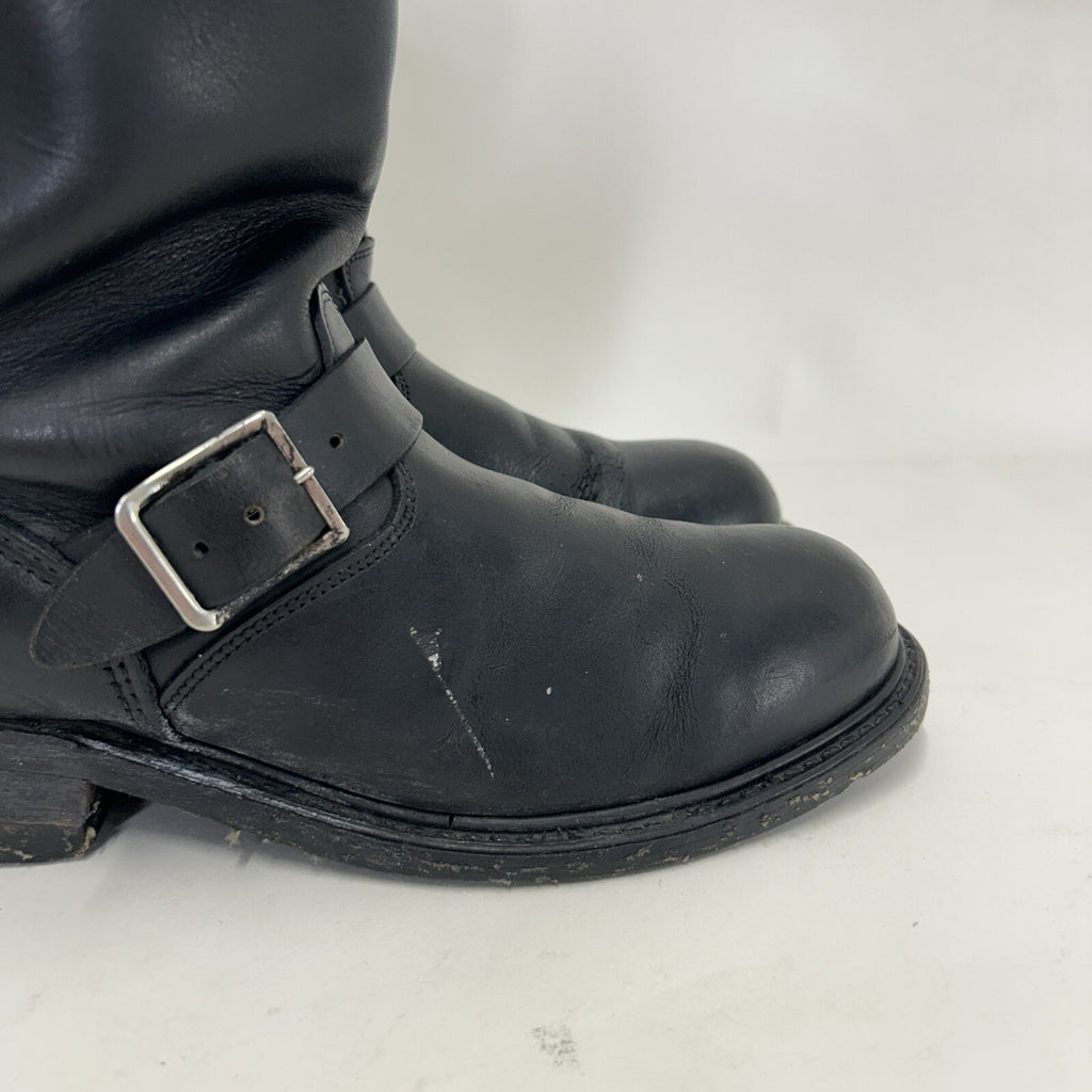 Vintage Engineer Boots Black Leather Made in USA Style 7800 Men’s 8