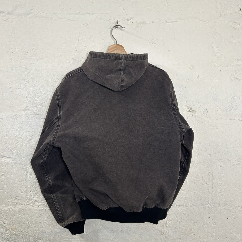 Vintage Faded Carhartt Thermal Hooded Active Jacket “Black” JR105 Men’s Small