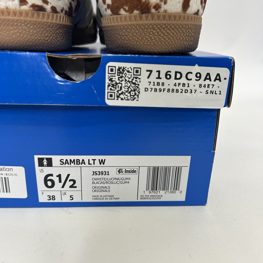 adidas Womens Samba LT Cow Print Pack “Brown” JS3931 Women’s 6.5 New
