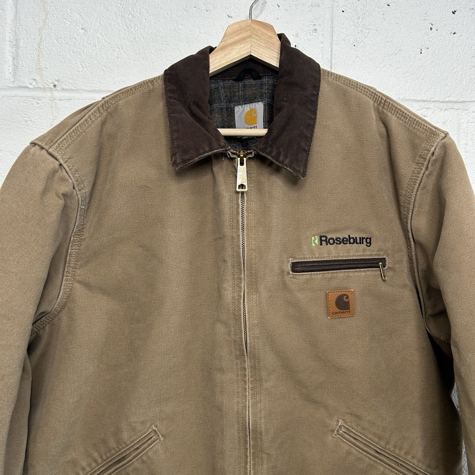 Vintage Carhartt Blanket-Lined Detroit Jacket “Firewood” J97 FWD Men’s Large
