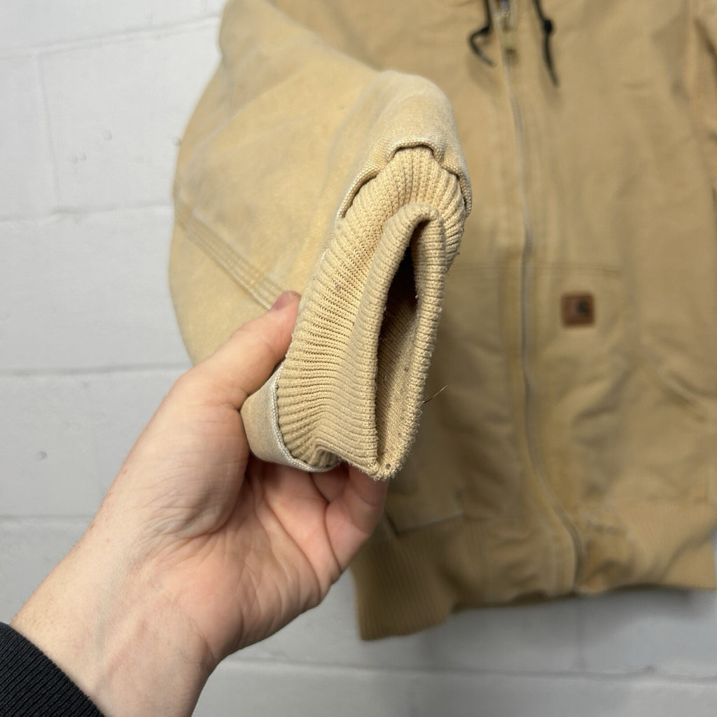 Vintage Carhartt Quilted Hooded Active Jacket “Wheat” J130 WET Men’s Small