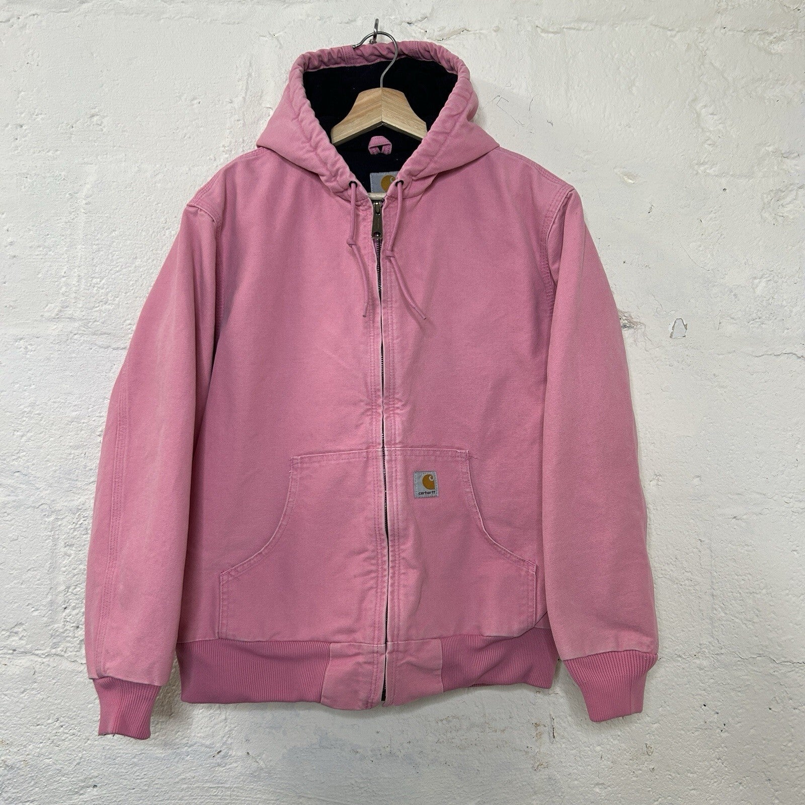 Y2K Carhartt Quilted Hooded Active Jacket  “Pink Rose” WJ130 PKR Women’s Medium