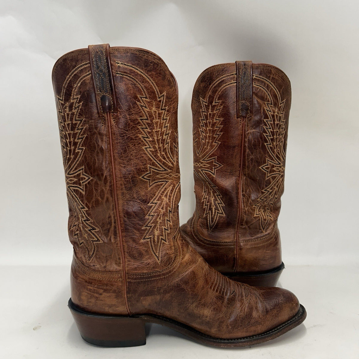 Vintage Lucchese 1883 Handmade Western Cowboy Clayton Boots “Brown” Men’s 10EE
