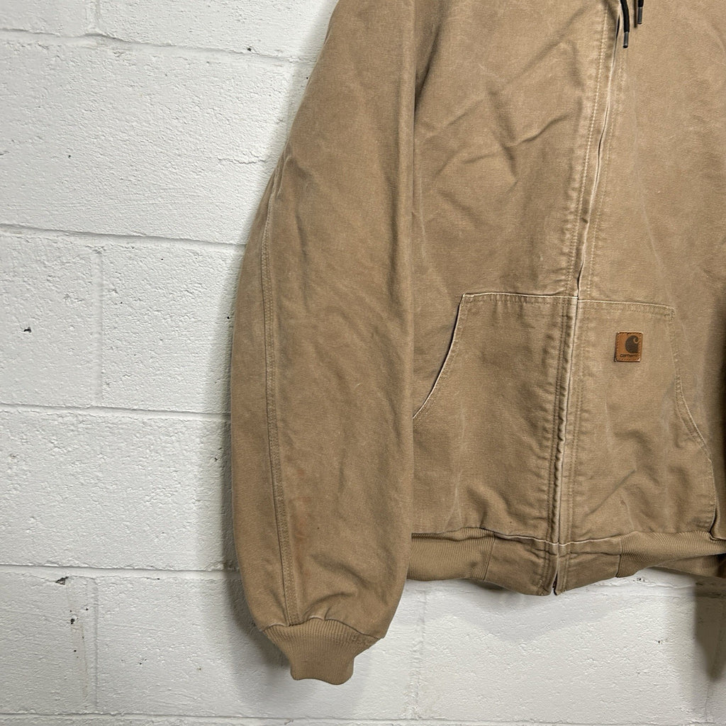 Vintage Carhartt Thermal-Lined Hooded Active Jacket “Saddle” J25 SDL Men’s XL