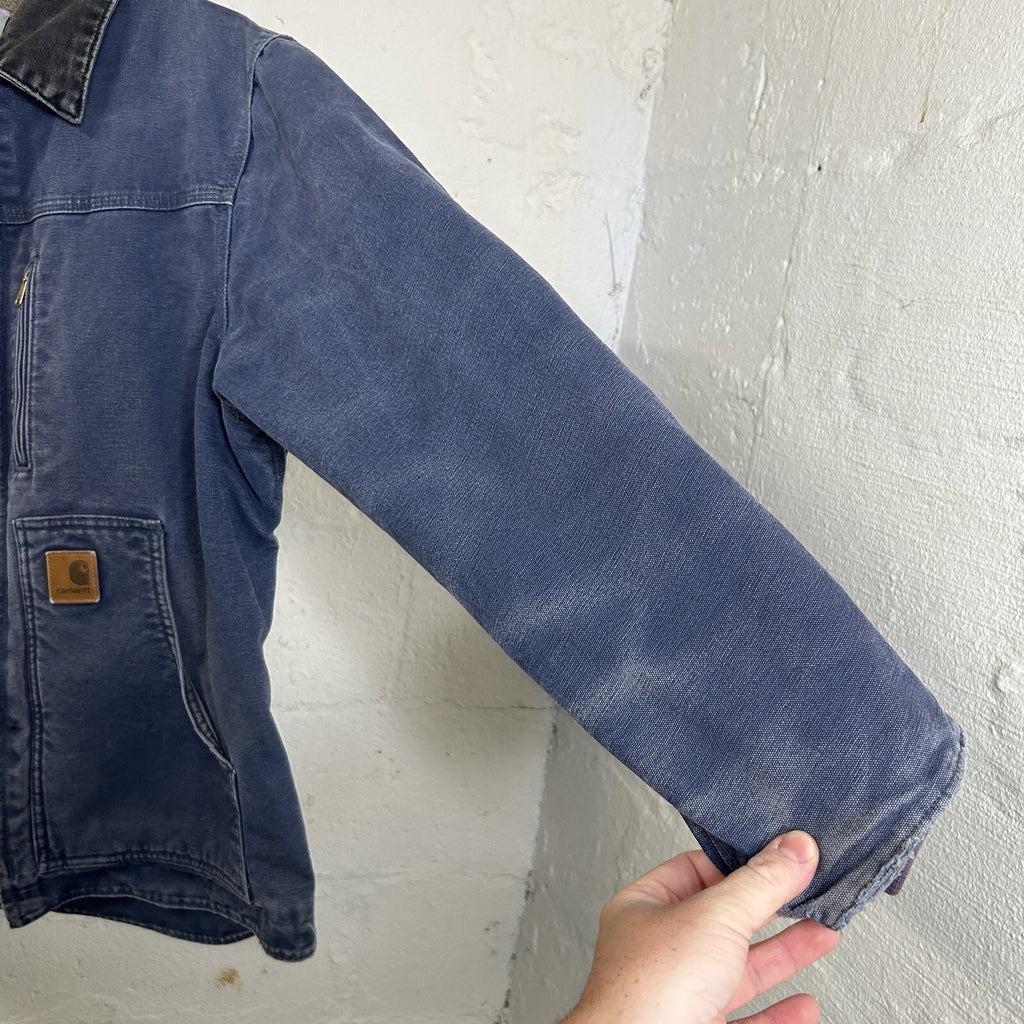 Vintage Carhartt Sherpa-Lined Ridge Jacket “Deep Blue” C61 DPB Men’s Large