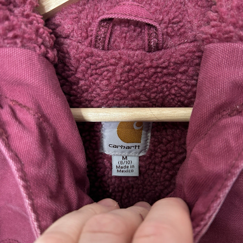 Y2K Carhartt Sherpa-Lined Sandstone Berkley Jacket “Merlot” 100657-648 Women’s M