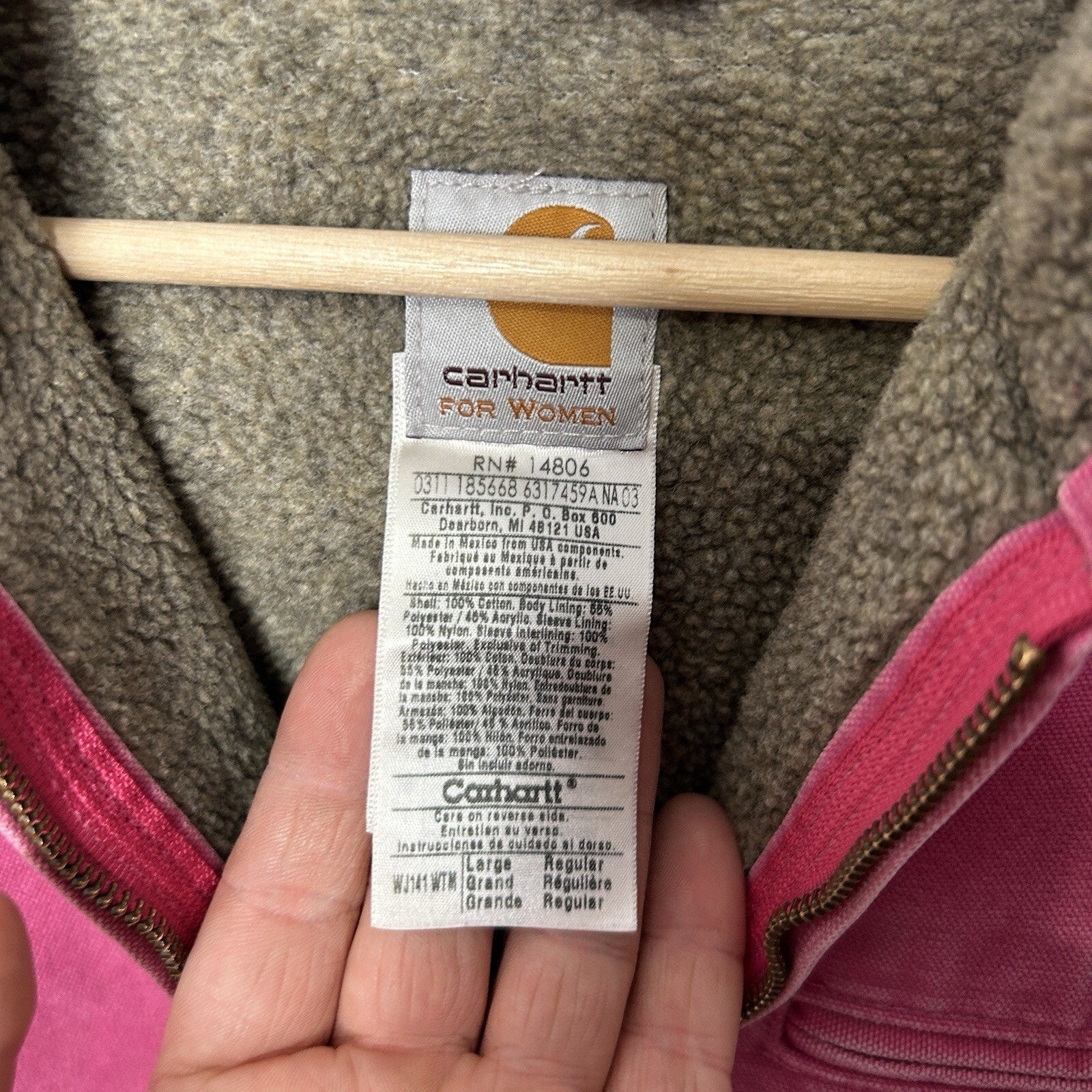 Y2K Carhartt Hooded Detroit Jacket “Watermelon Pink” WJ141