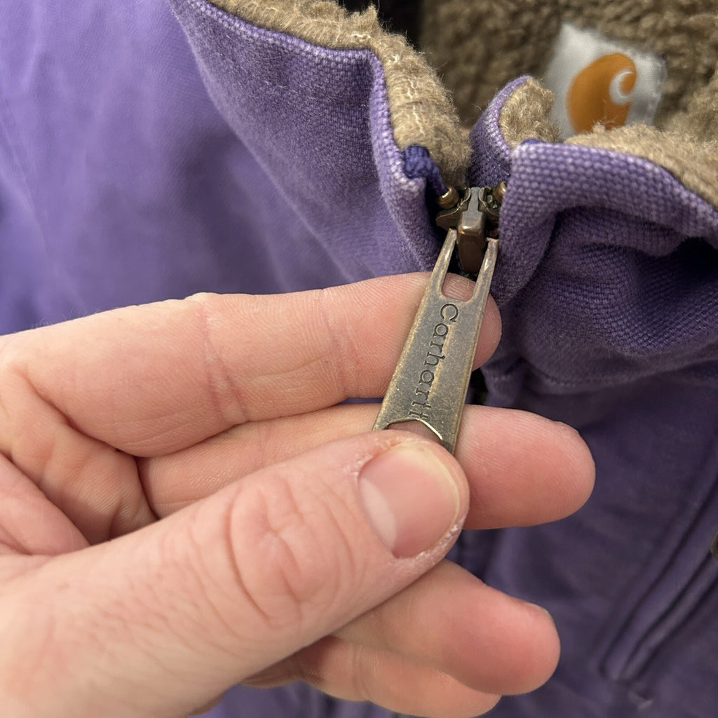 Vintage Carhartt Sherpa-Lined Sierra Jacket “Grape” WJ022 GPE Women’s Small