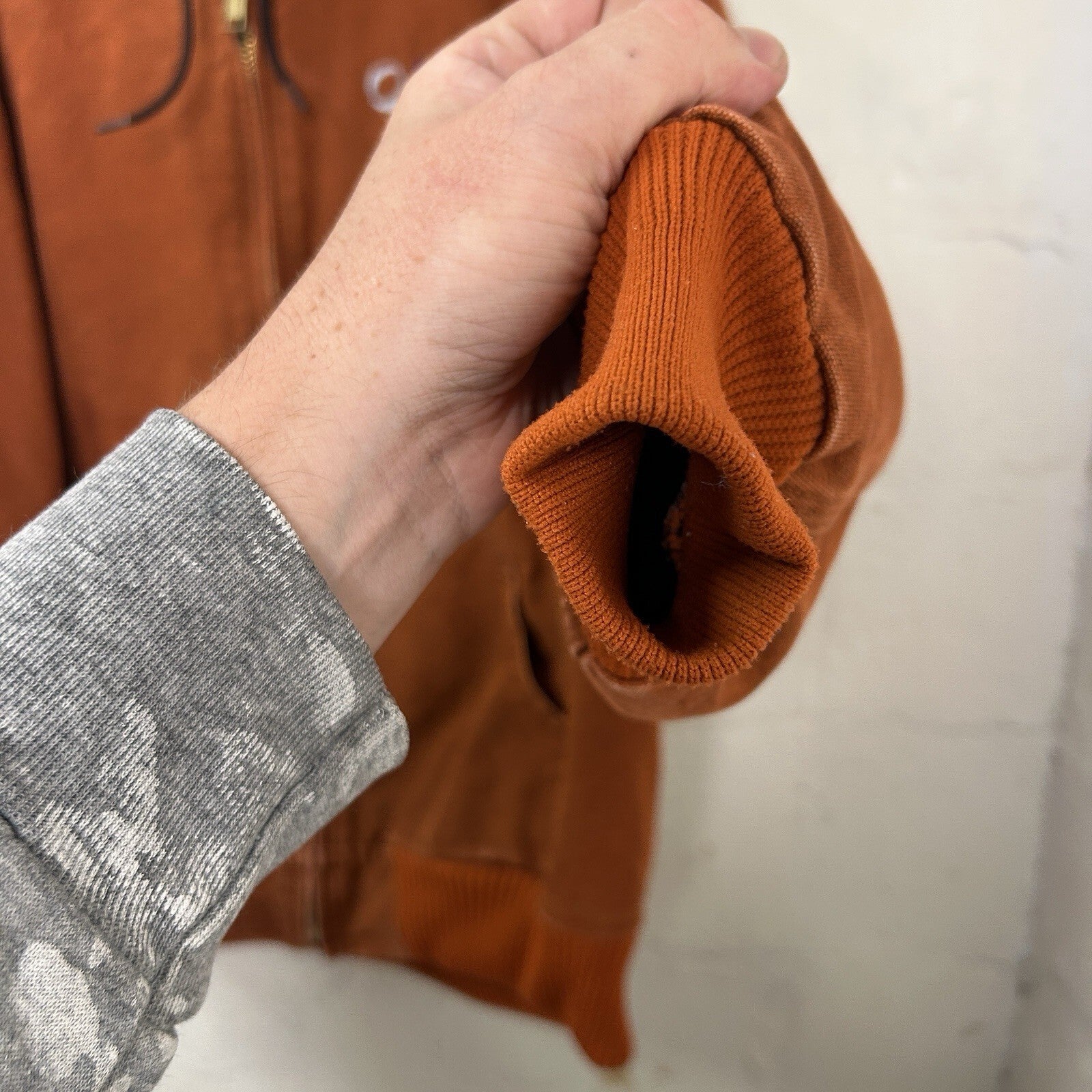 Carhartt Quilted Hooded Active Jacket “Blackened Orange” J130 806 Men’s X-Large