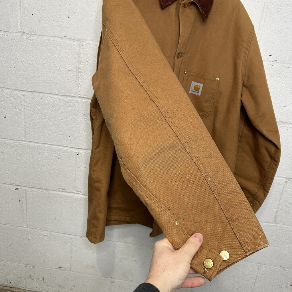 Carhartt Blanket Lined Corduroy Collar Chore Coat “Brown” C001 BRN Men’s XL