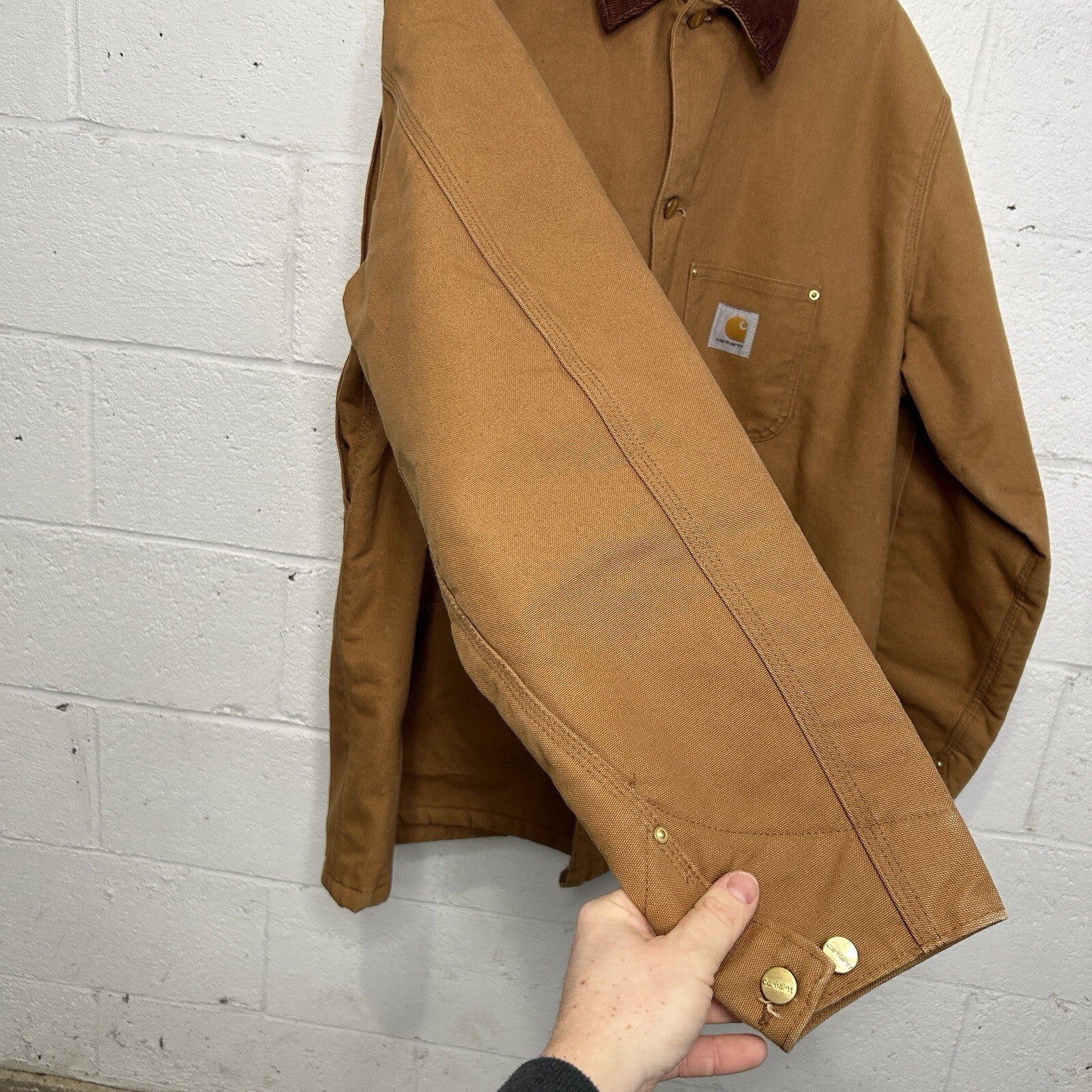 Carhartt Blanket Lined Corduroy Collar Chore Coat “Brown” C001 BRN Men’s XL