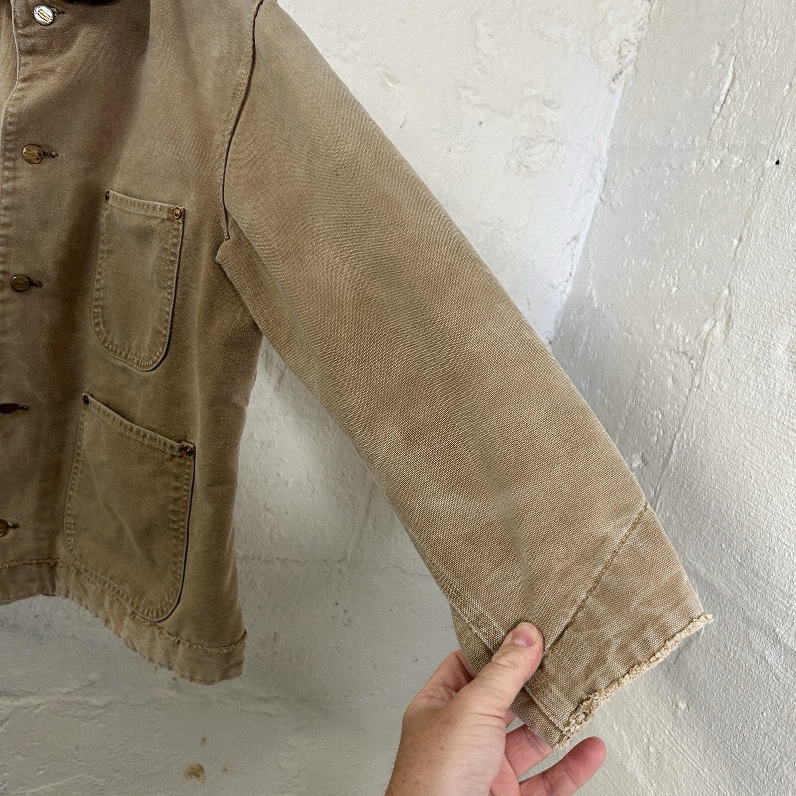 Vintage 60s Carhartt Troy Woolen Mills Blanketed Big C Chore Coat Men’s Medium