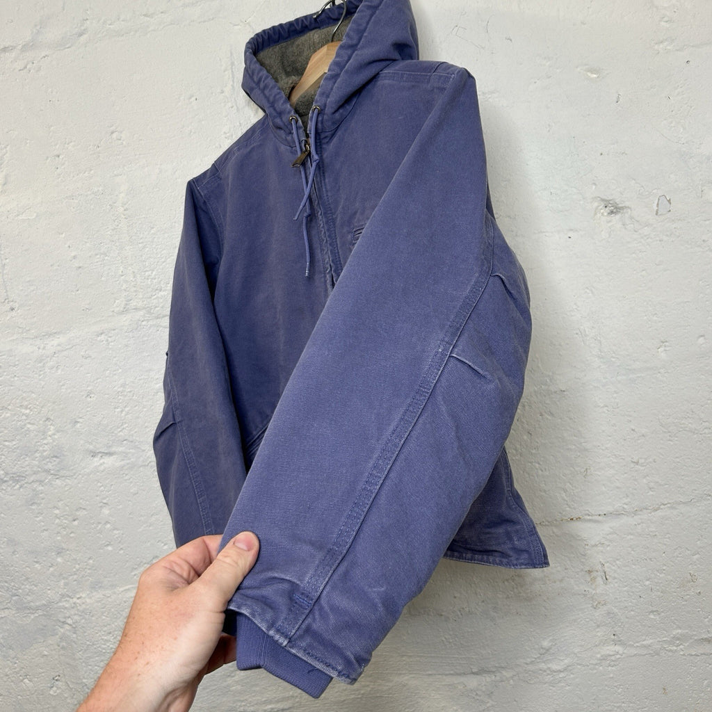 Carhartt Sherpa-Lined Hooded Detroit Jacket “Blue Dusk” WJ141 BDK Women’s Medium