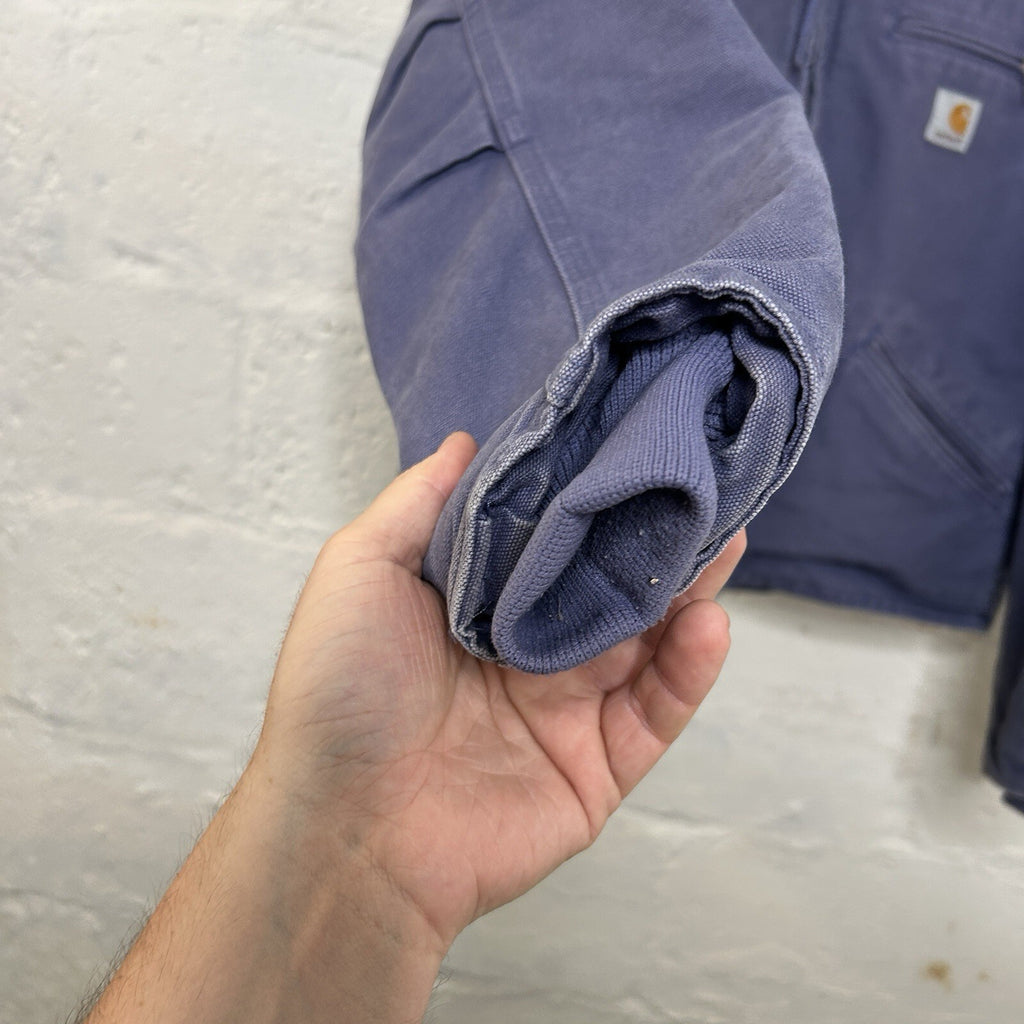 Carhartt Sherpa-Lined Hooded Detroit Jacket “Blue Dusk” WJ141 BDK Women’s Medium
