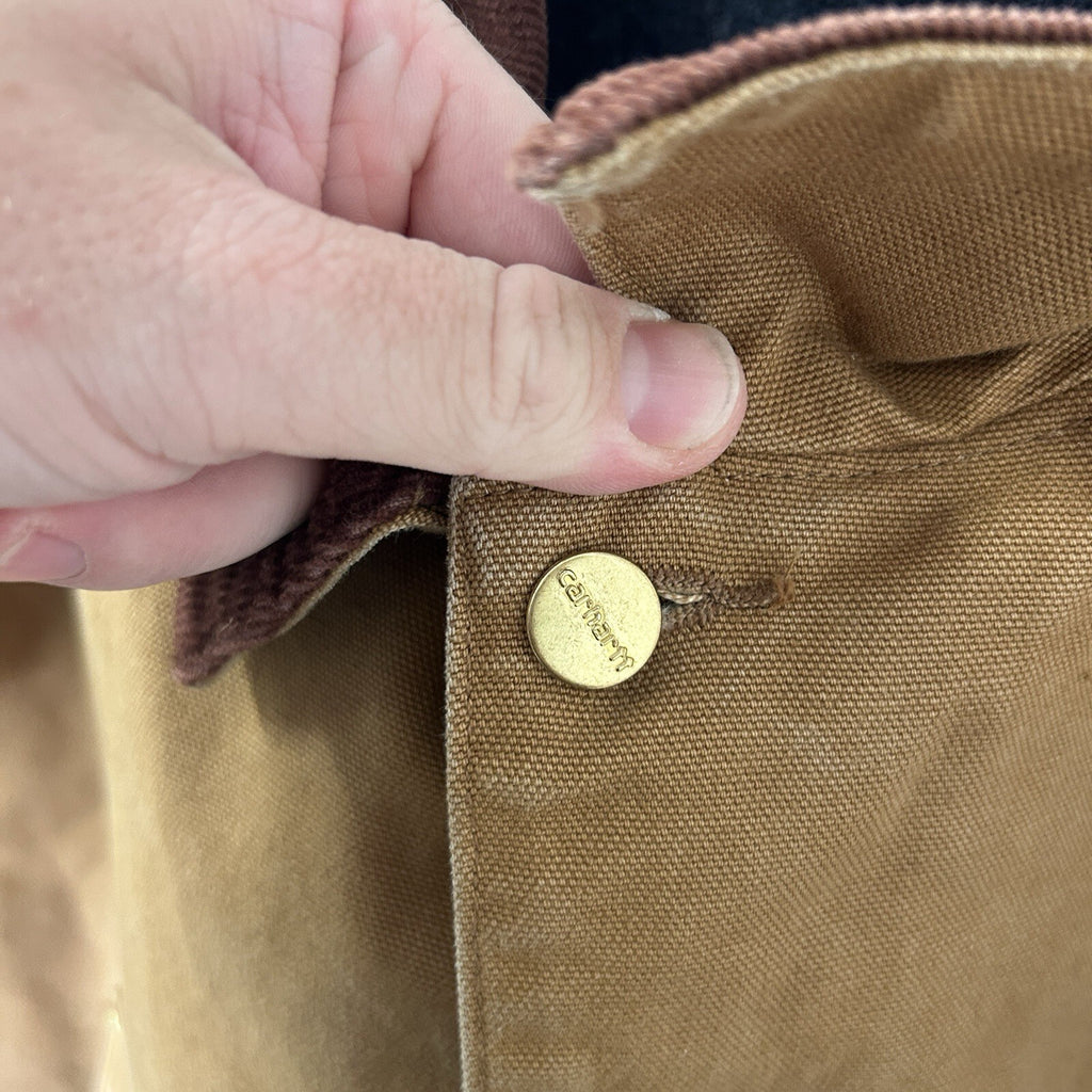 Y2K Cropped Carhartt Blanket-Lined Chore Coat “Brown” C001 BRN Men’s XL
