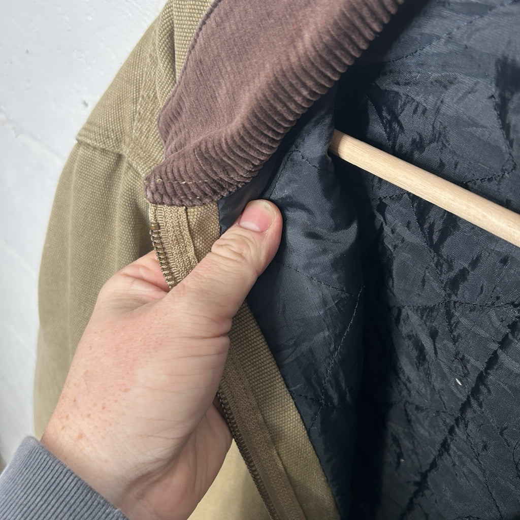 Vintage Carhartt Quilt-Lined Boulder Canvas Detroit Jacket “Tan” JQ0472 Men’s XL