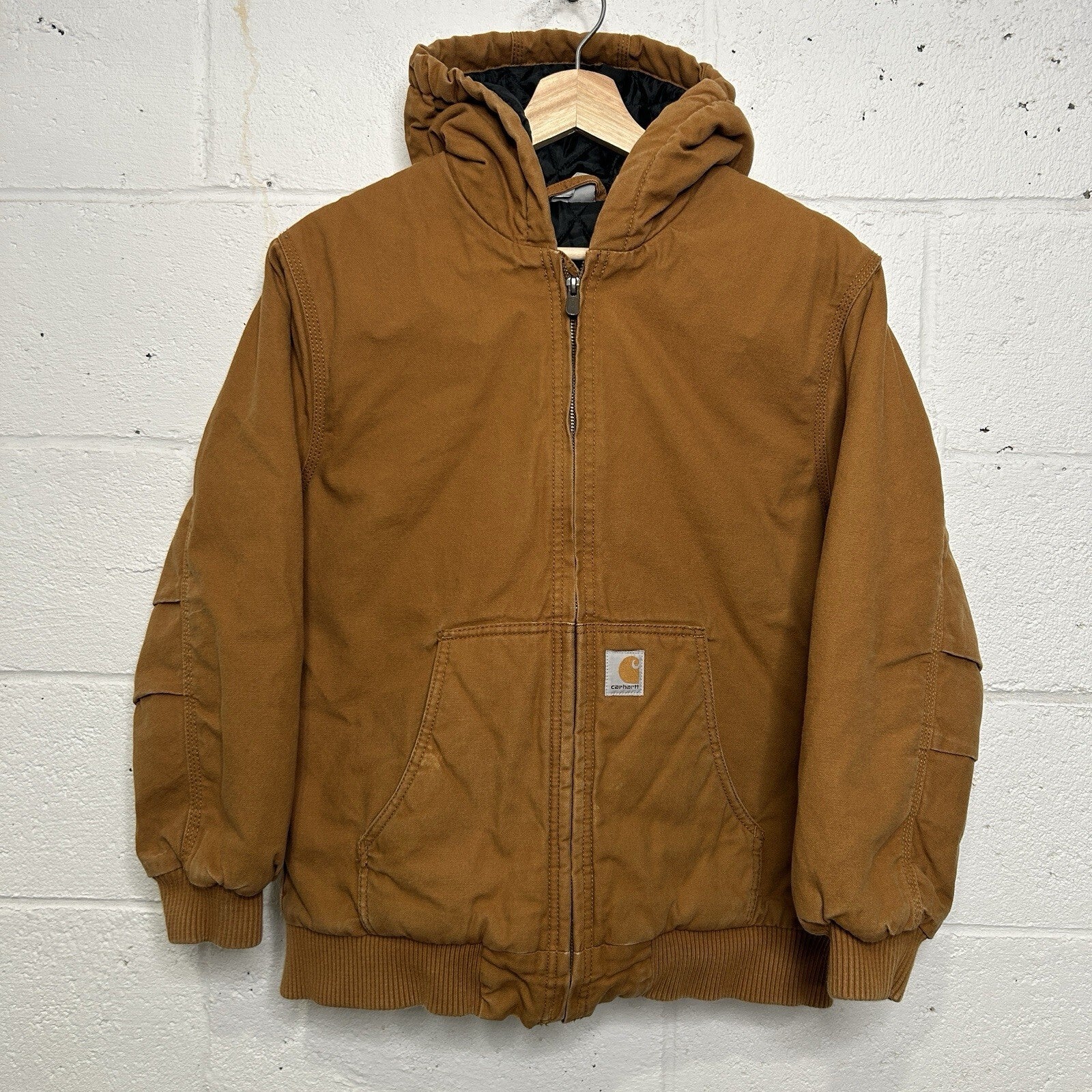 Y2K Carhartt Quilt-Lined Active Jacket “Light Brown” Youth Large/Women’s Small