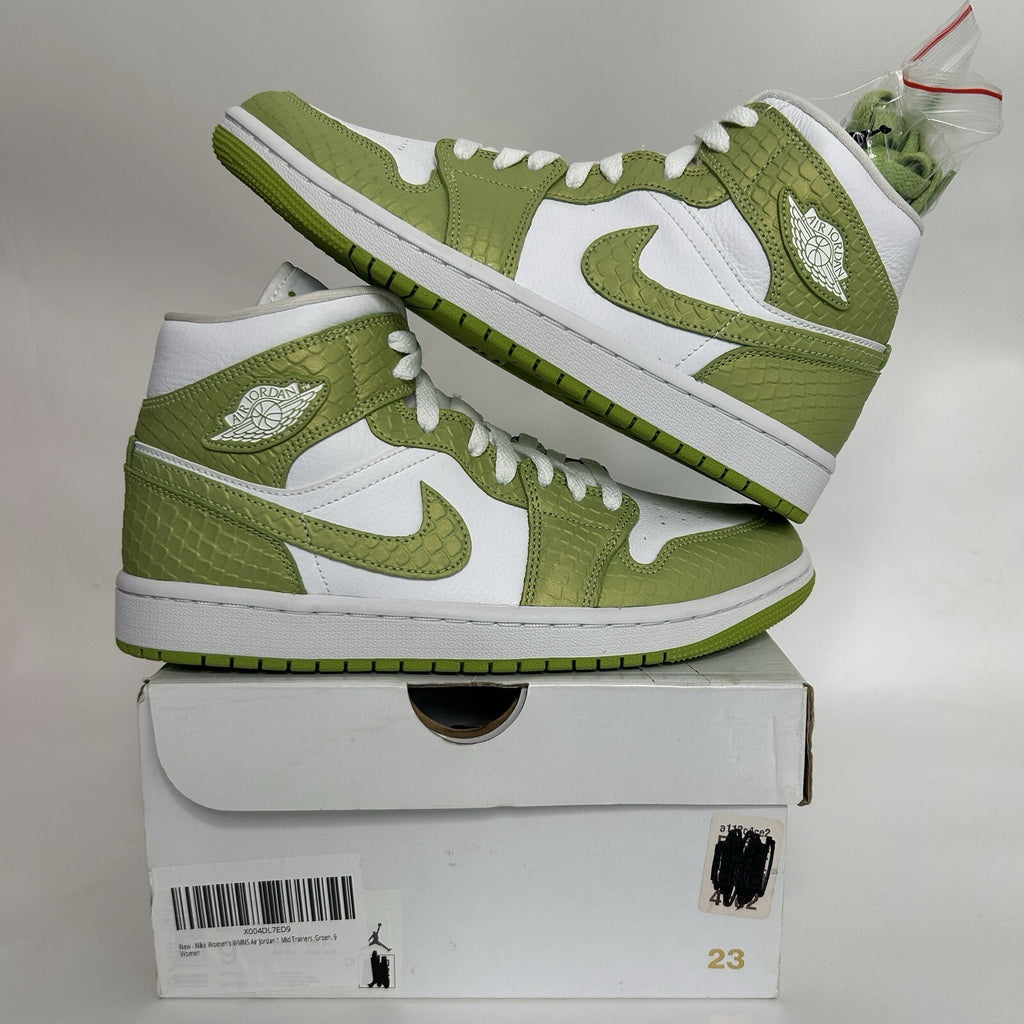 Nike Air Jordan 1 Mid WMNS SE “Green Python” DV2959-113 Women’s 9 New