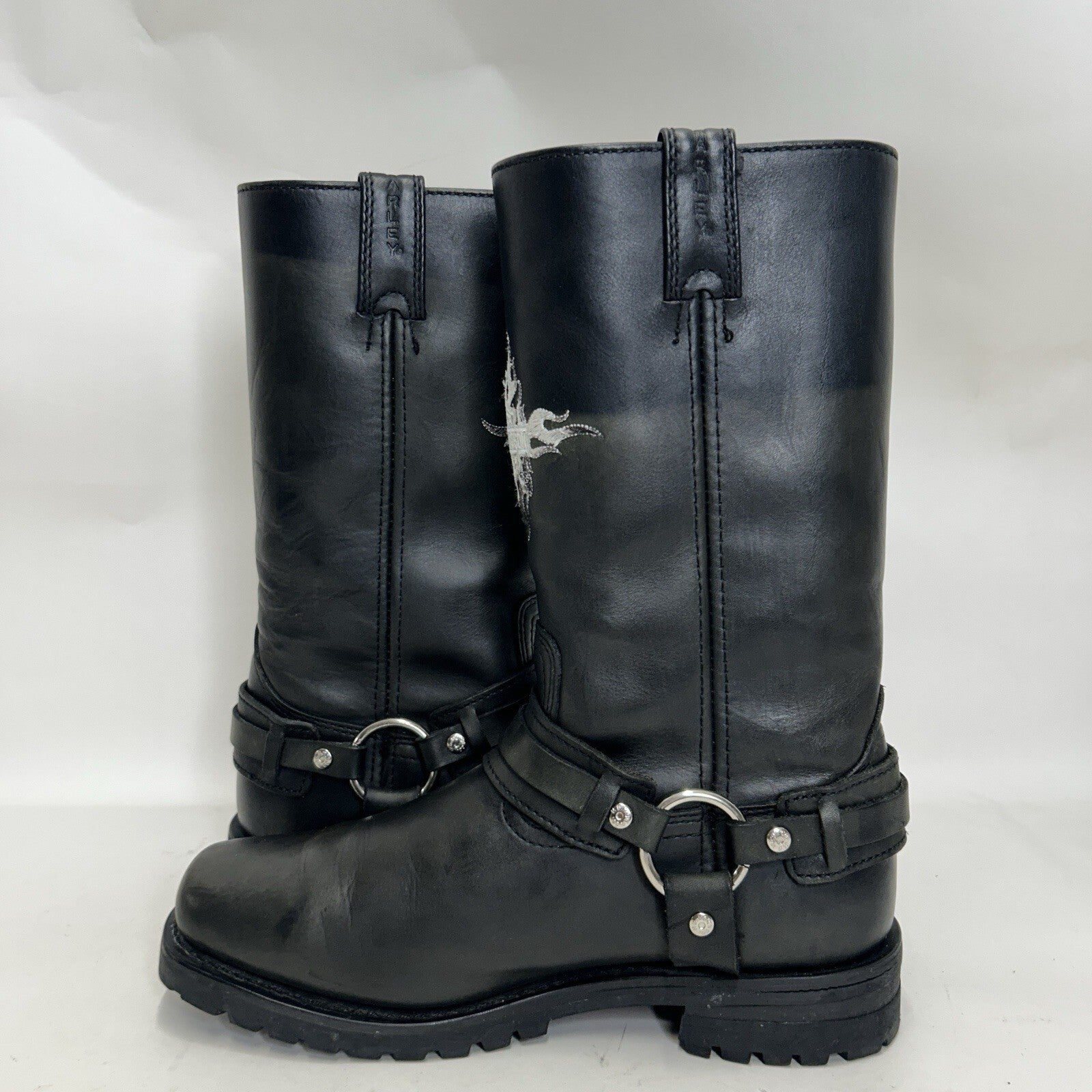 Vintage Harley-Davidson Motorcycle Flame Logo Boots “Black” 91055 Men’s 9