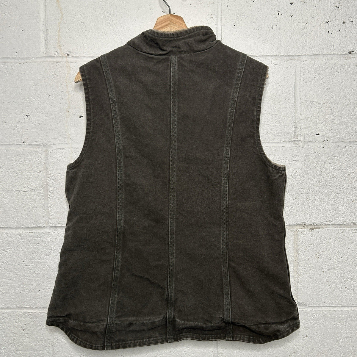 Carhartt Sherpa-Lined Mock Neck Vest “Grey Green” WV001-383